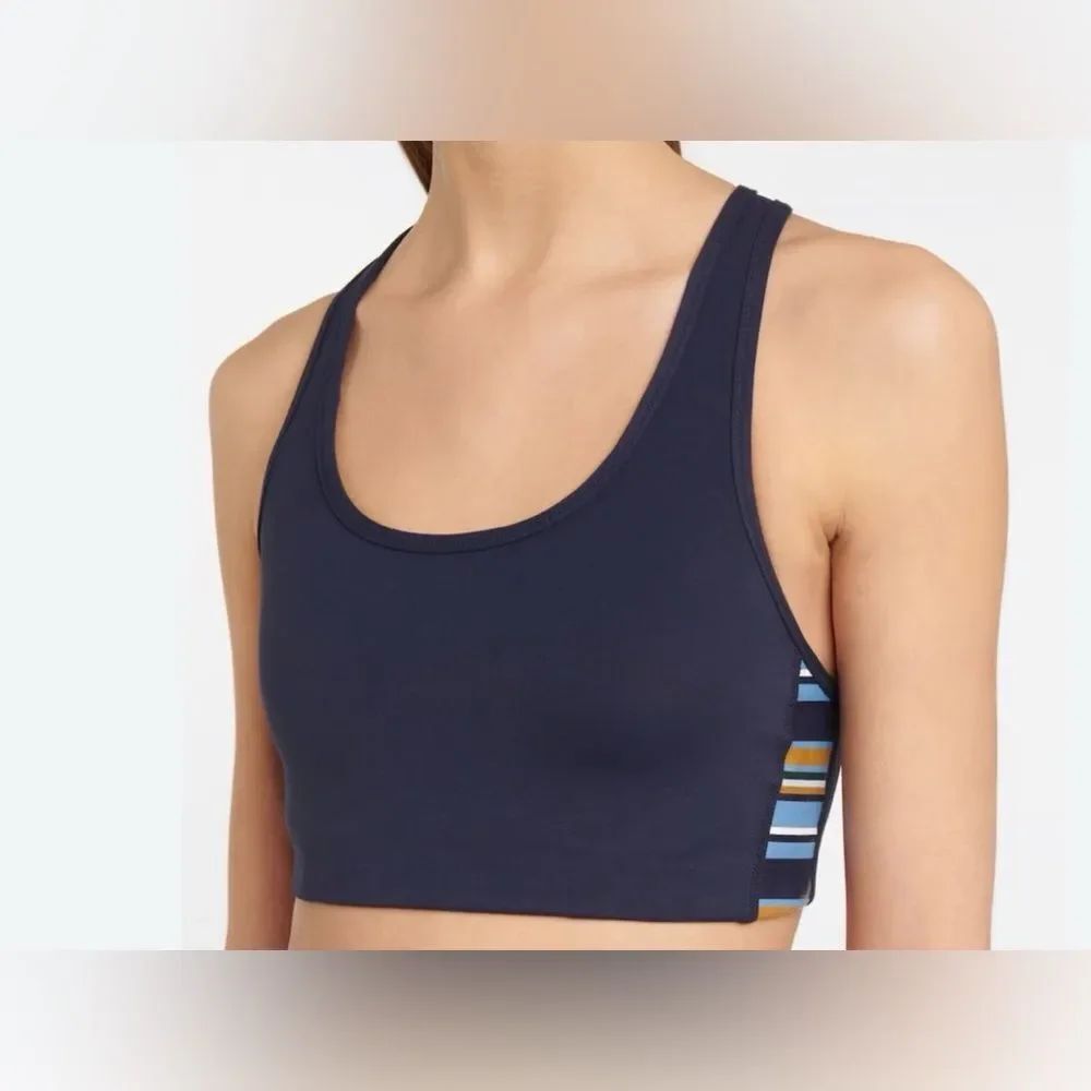 Tory Burch side striped Sports Bra, size XS